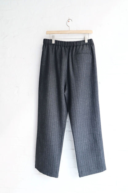 Sunnysiders - Wool Lounge Pants, Charcoal Stripe