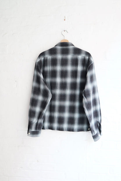 SUNNYSIDERS_H.UNIT_H.Unit - Indigo Checked Work Shirt, Black_Shirts