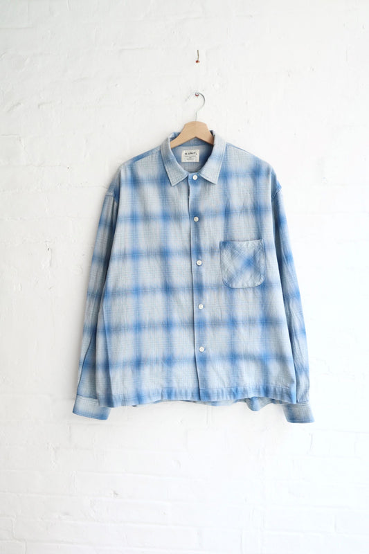 H.Unit - Indigo Checked Work Shirt, Blue