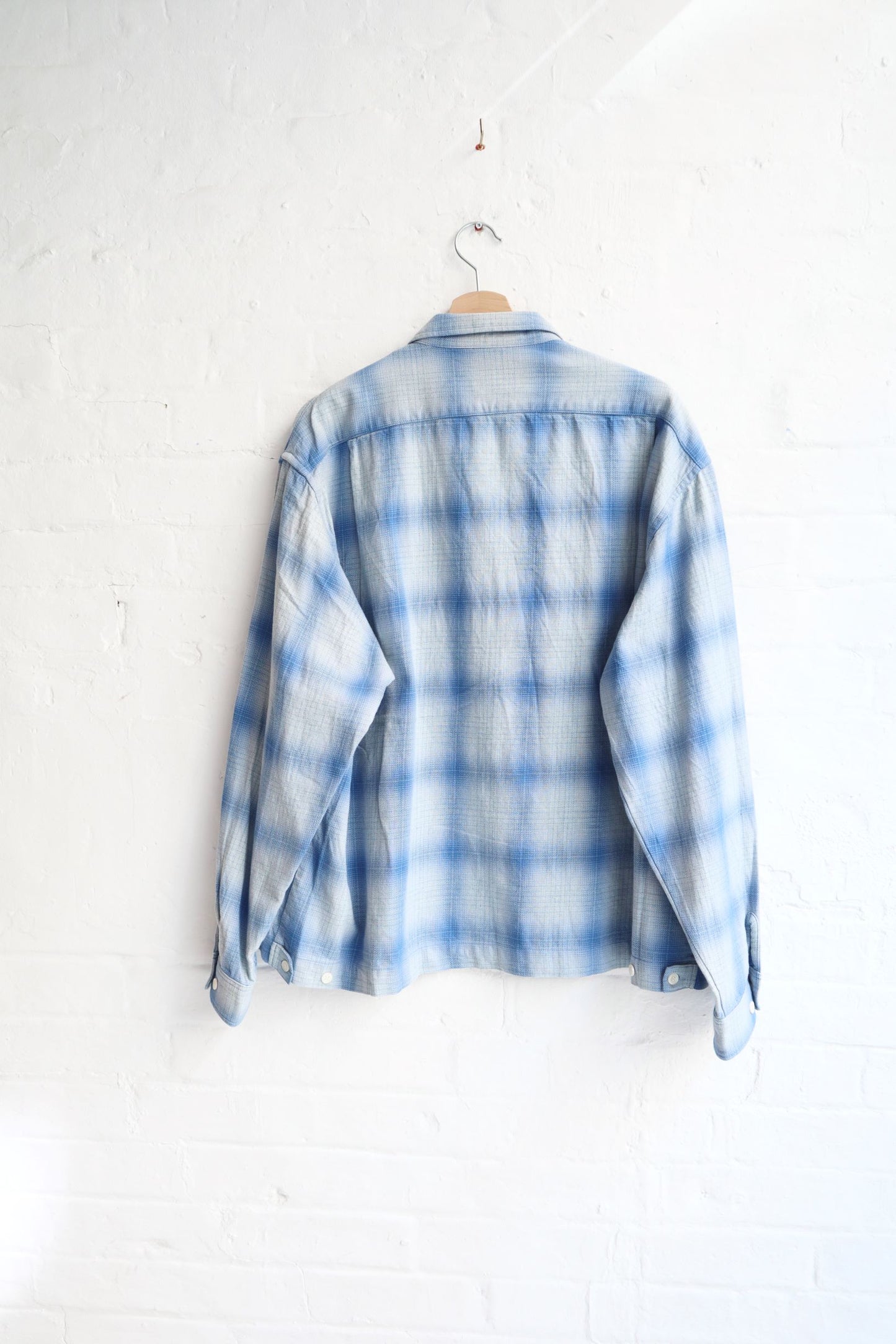 H.Unit - Indigo Checked Work Shirt, Blue