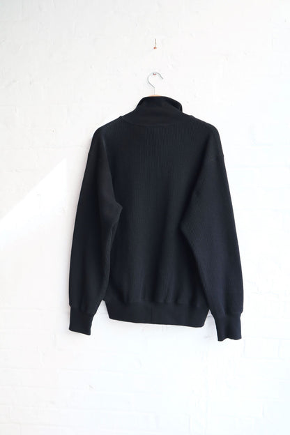 *A Vontade - Waffle Drivers Zip-Through, Black