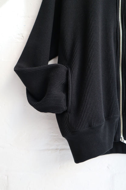 *A Vontade - Waffle Drivers Zip-Through, Black