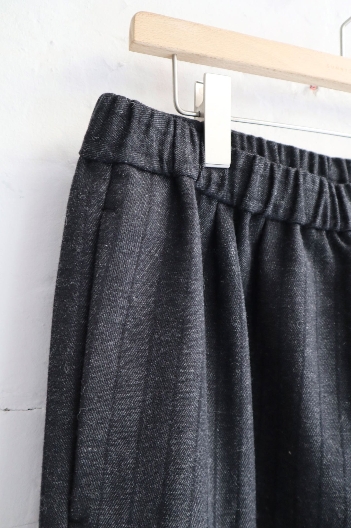 Sunnysiders - Wool Lounge Pants, Charcoal Stripe