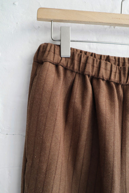 Sunnysiders - Wool Lounge Pants, Brown Stripe