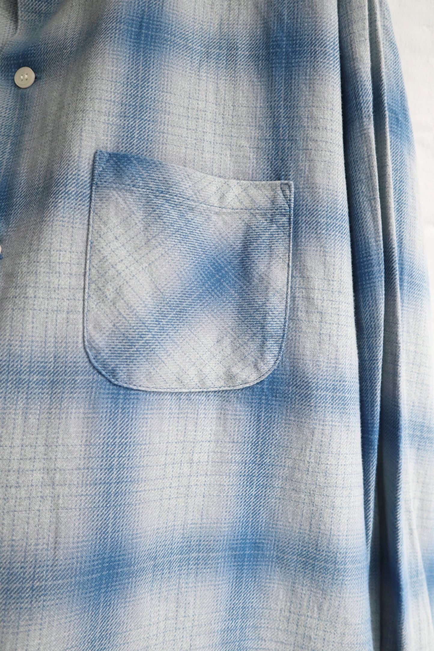 H.Unit - Indigo Checked Work Shirt, Blue
