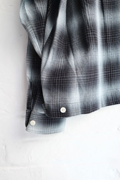 SUNNYSIDERS_H.UNIT_H.Unit - Indigo Checked Work Shirt, Black_Shirts