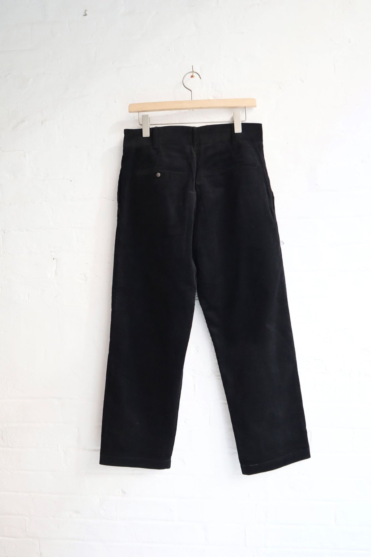 Fujito - 2 Tuck Trousers, Black Corduroy