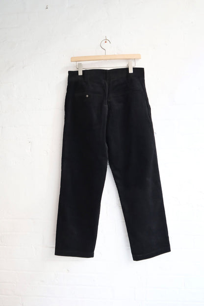 Fujito - 2 Tuck Trousers, Black Corduroy
