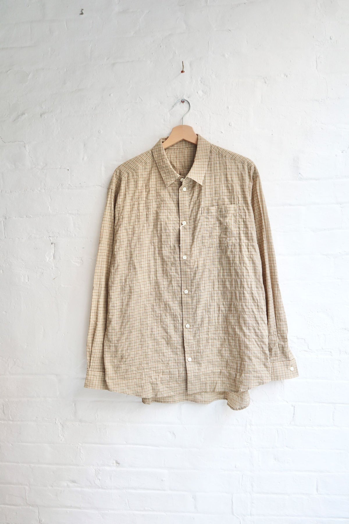 Master & Co. - Shirring Shirt, Beige Check