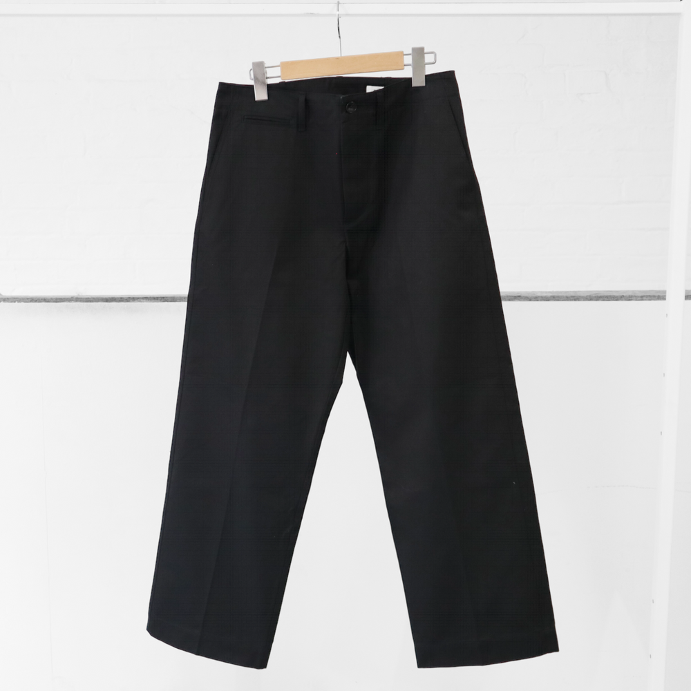 SUNNYSIDERS_SUNNYSIDERS_Finx Gabardine M41 Trousers [SKYAW22-022] BLACK_Trousers