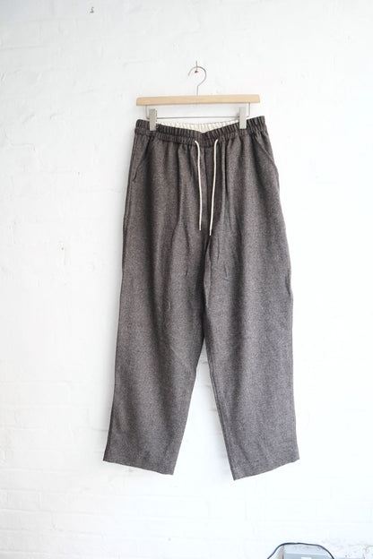 H.Unit - Wool Easy Pants, Brown