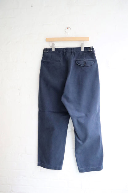 H.Unit - 2 Tuck Trousers, Navy Drill