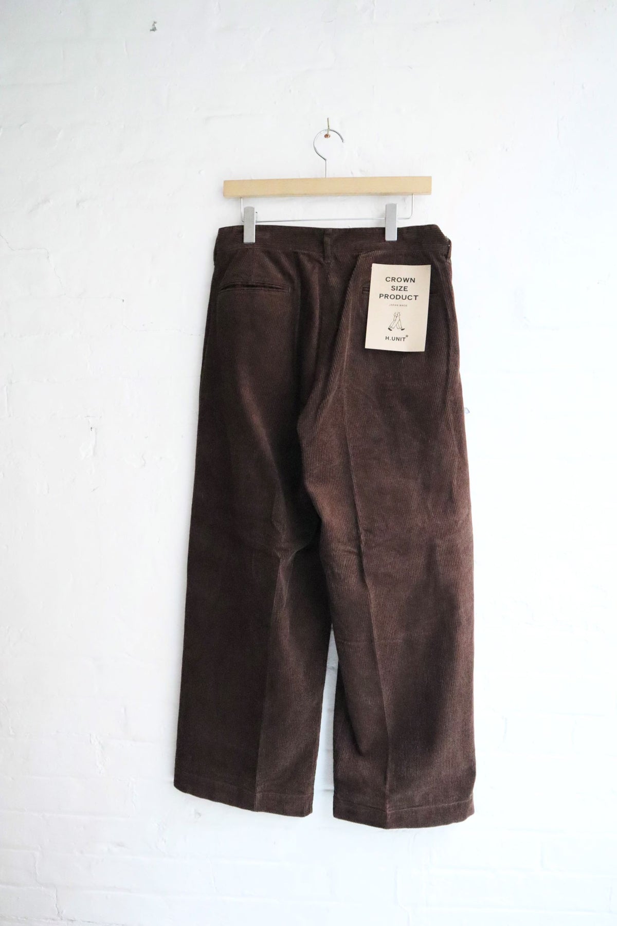 H.Unit - Crown Size Trouser, Brown Corduroy