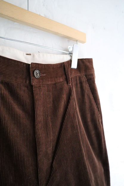 H.Unit - Crown Size Trouser, Brown Corduroy