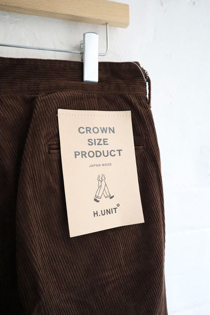 H.Unit - Crown Size Trouser, Brown Corduroy