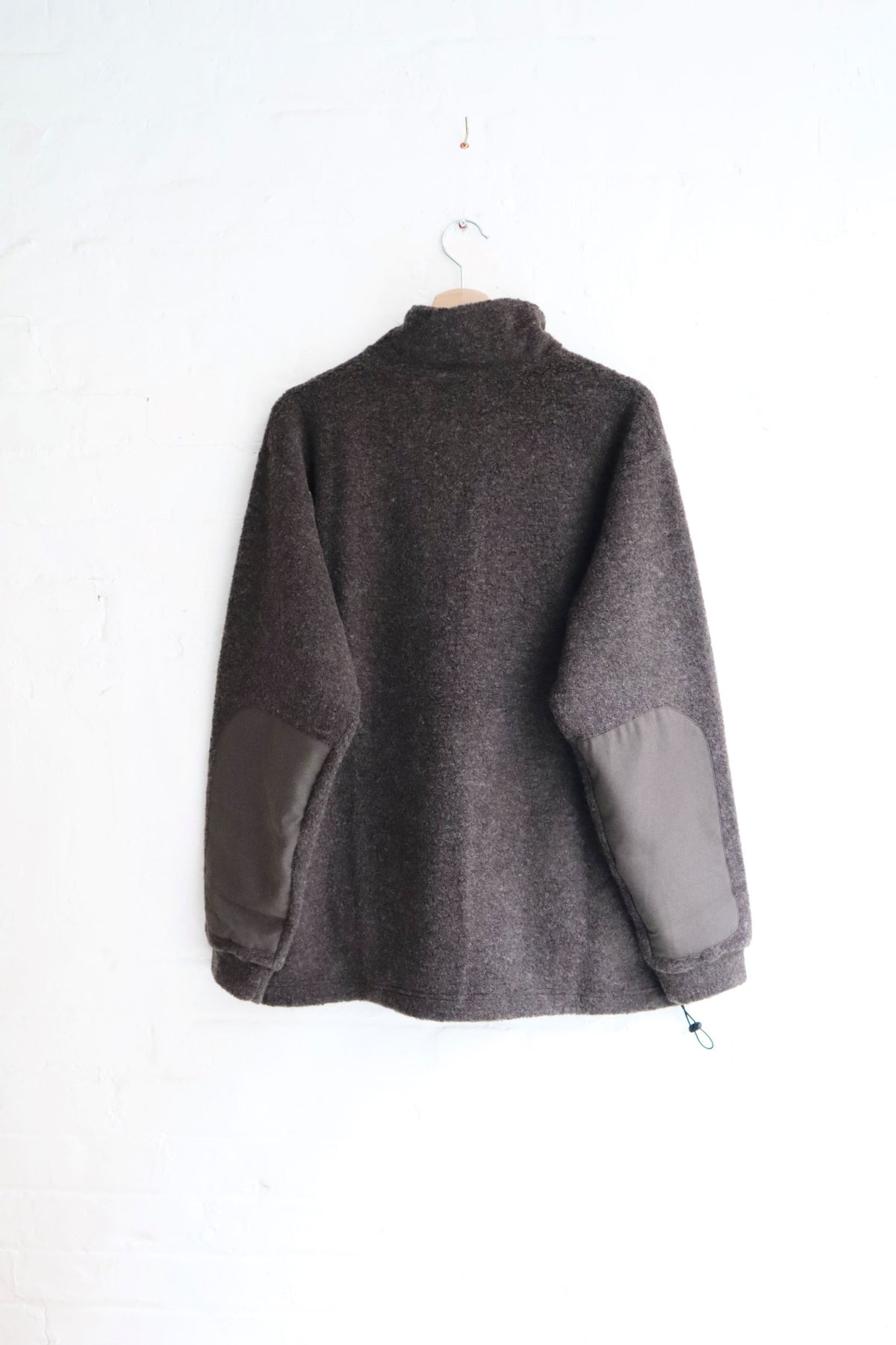 *A Vontade - Wool Pile Half-Zip Pullover, Dark Brown