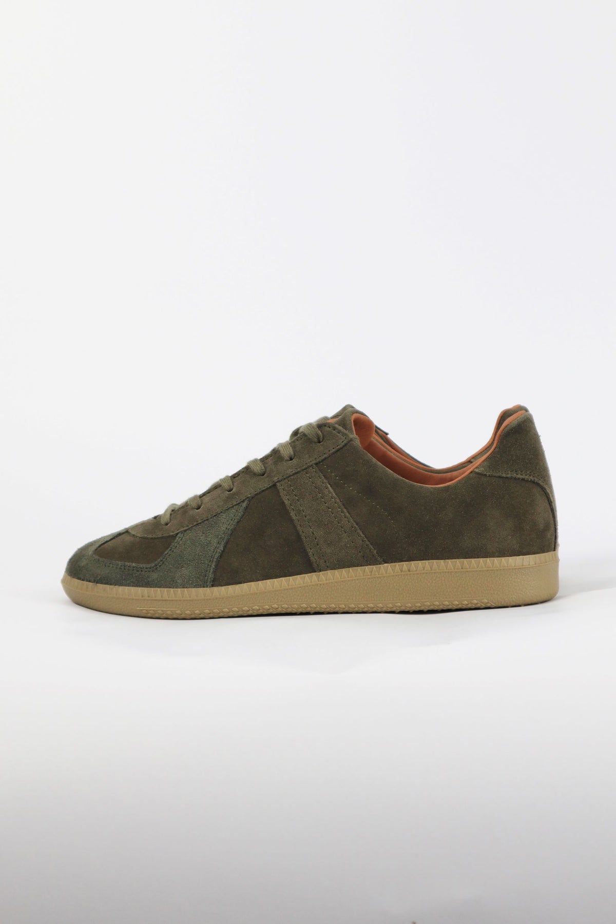 Reproduction of Found - German Military Trainer 1700S, Olive Suede