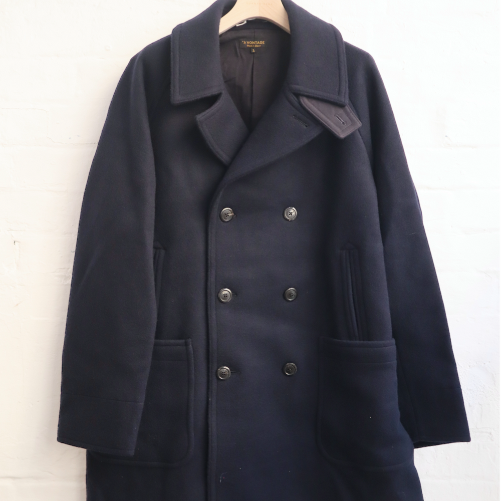 SUNNYSIDERS_*A VONTADE_*A Vontade - Raglan Pea Coat, Navy_Coats & Jackets