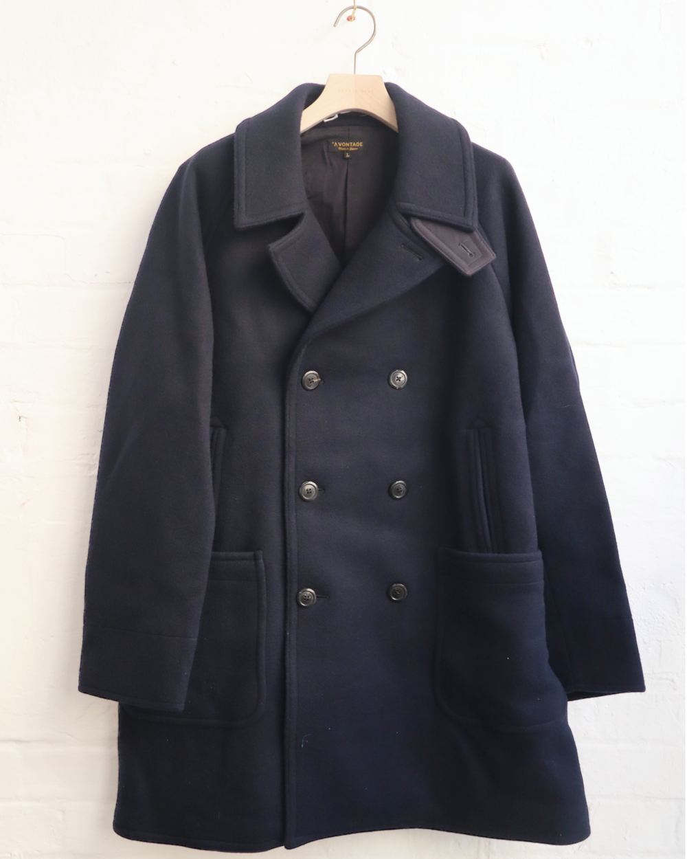 SUNNYSIDERS_*A VONTADE_*A Vontade - Raglan Pea Coat, Navy_Coats & Jackets