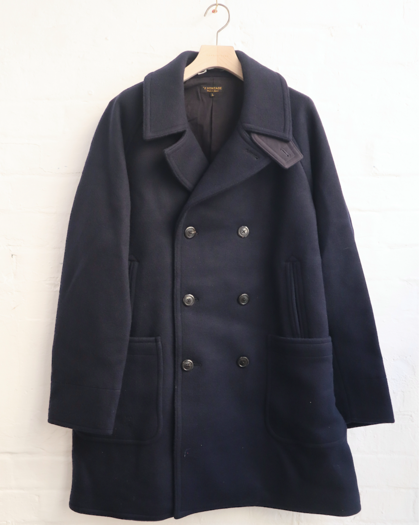 SUNNYSIDERS_*A VONTADE_*A Vontade - Raglan Pea Coat, Navy_Coats & Jackets