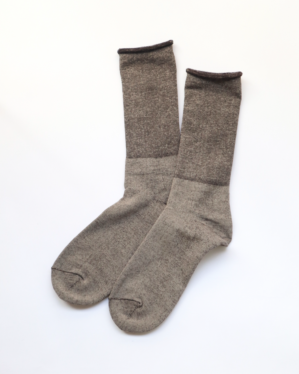 Rototo - City Socks, Gray / Dark Brown