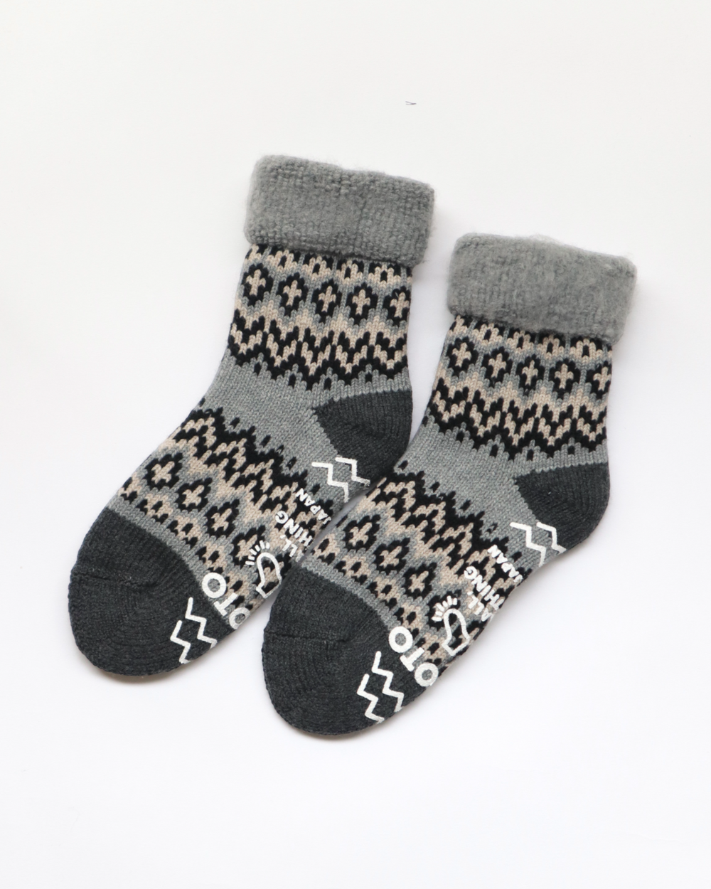 Rototo - Comfy Room Socks 'Nordic', Gray