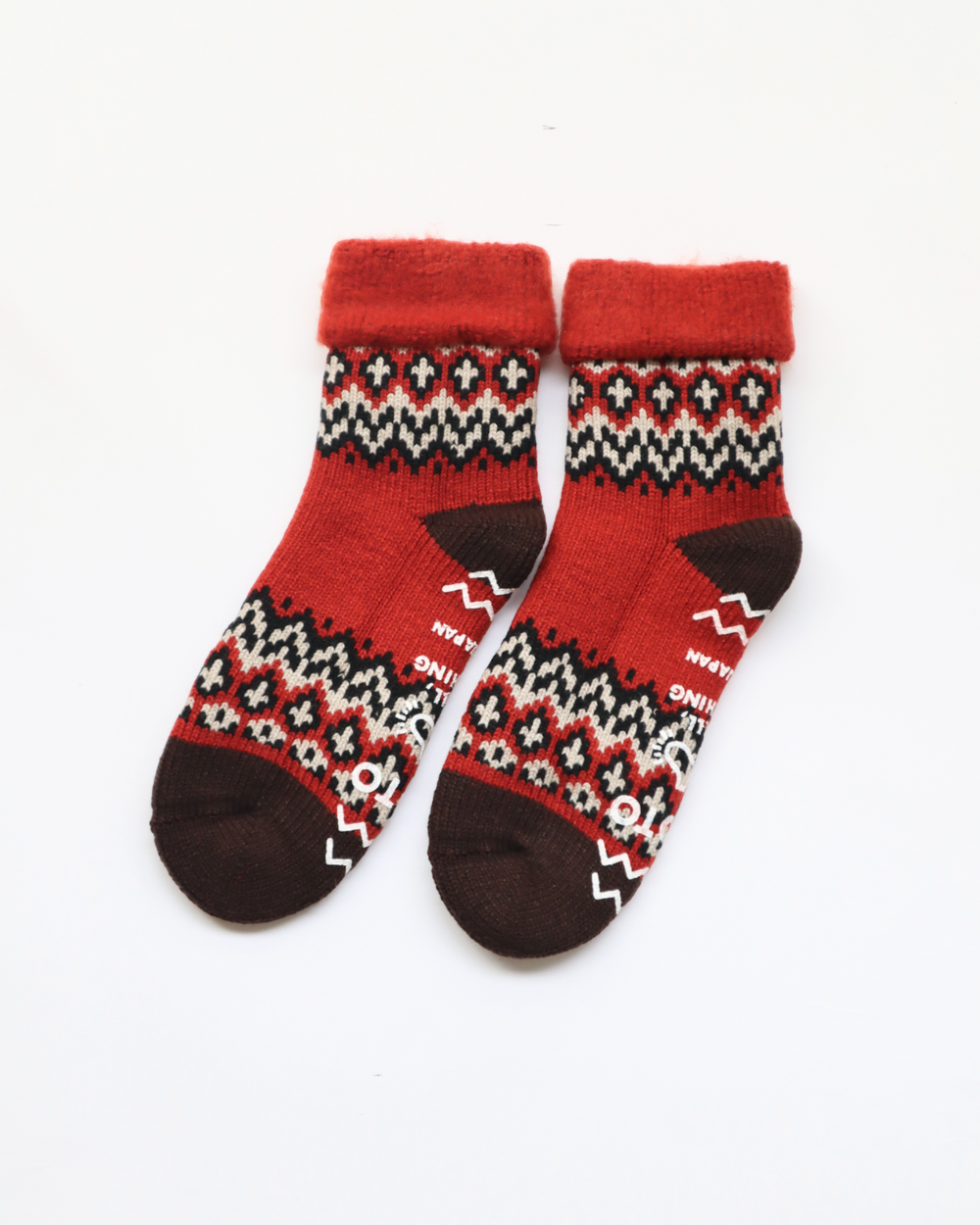 Rototo - Comfy Room Socks 'Nordic', Red