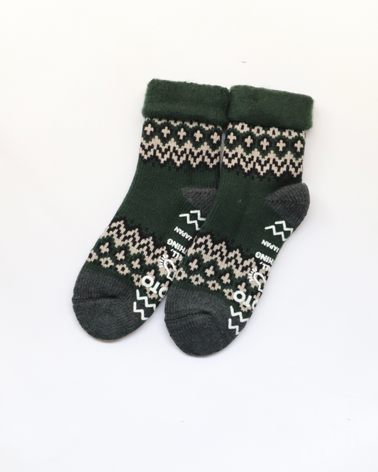 Rototo - Comfy Room Socks 'Nordic', Dark Green