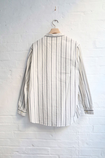 *A Vontade - Apron Shirt, Natural / Navy Stripe