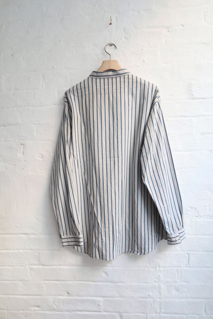 *A Vontade - Apron Shirt, Sand / Blue Stripe