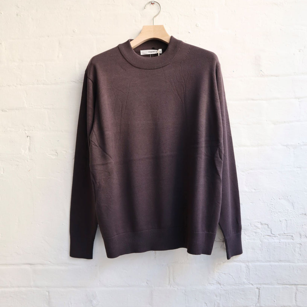 SUNNYSIDERS_FUJITO_C/N Knit Sweater [WF1-K30] Charcoal_knitwear