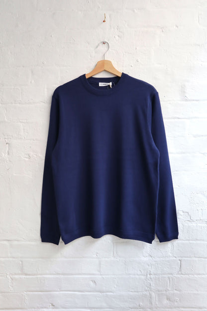 Fujito - L/S Knit T-Shirt, Midnight Blue