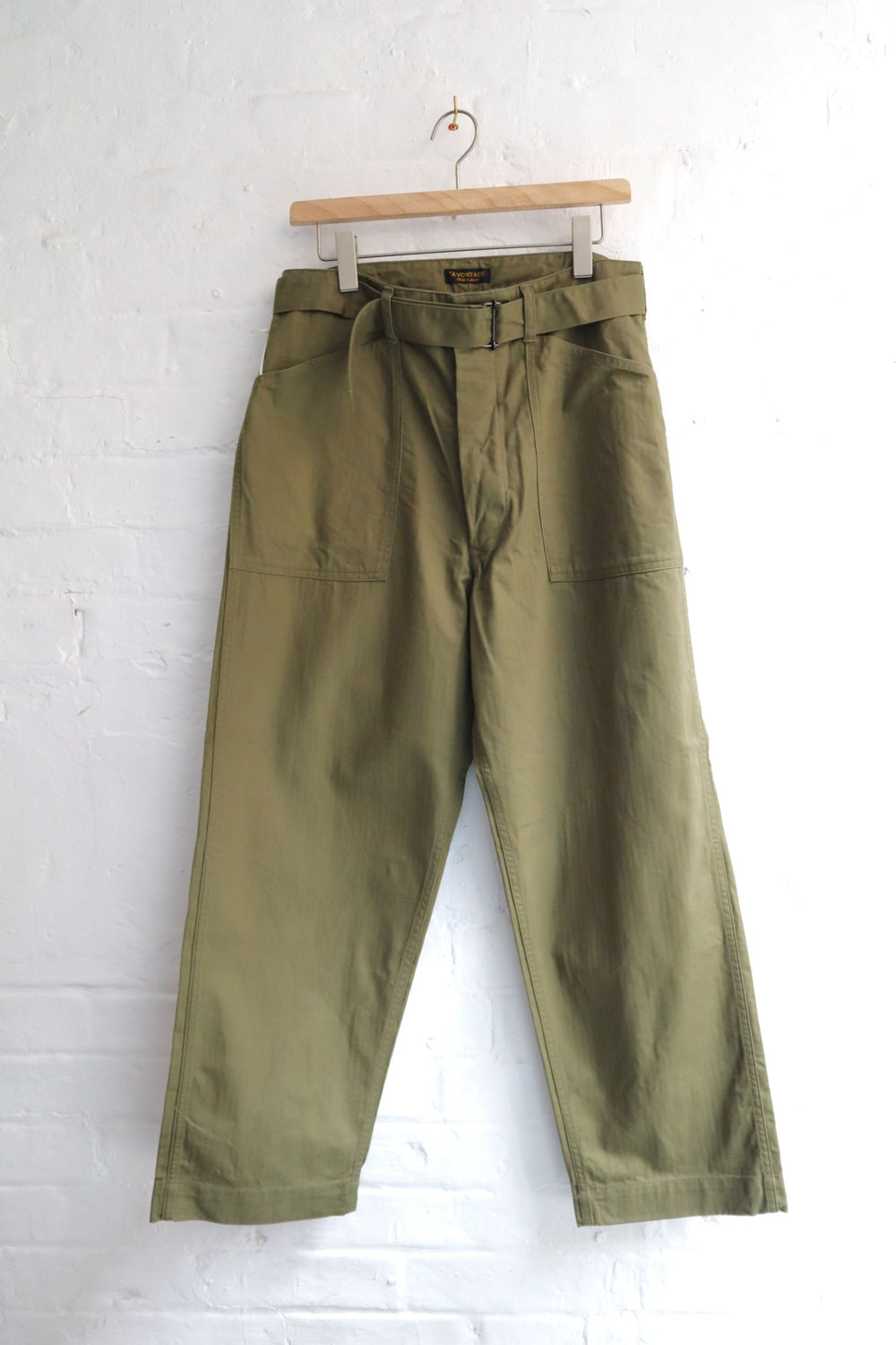 *A Vontade - H.B.T. Utility Trousers (Belted), Olive