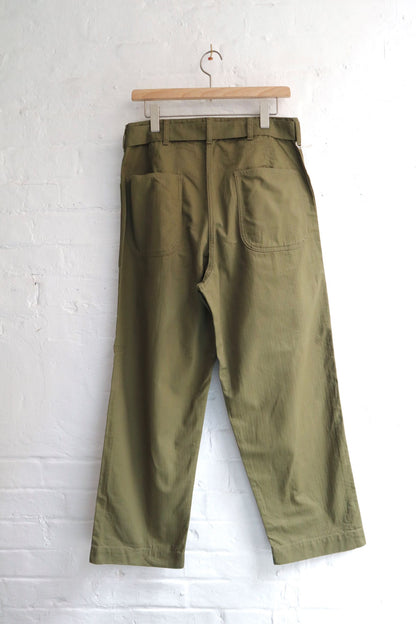 *A Vontade - H.B.T. Utility Trousers (Belted), Olive