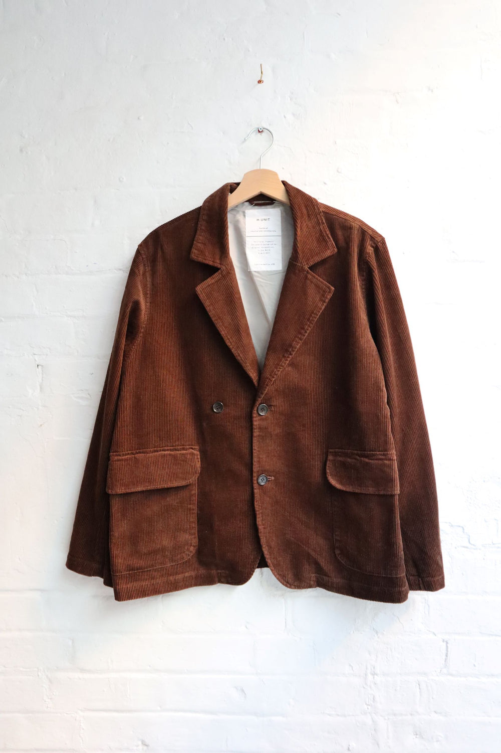 H.Unit - Corduroy Easy jacket, Brown