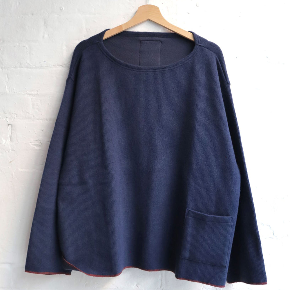 SUNNYSIDERS_H.UNIT_H.Unit - Basque Knit, Navy_knitwear