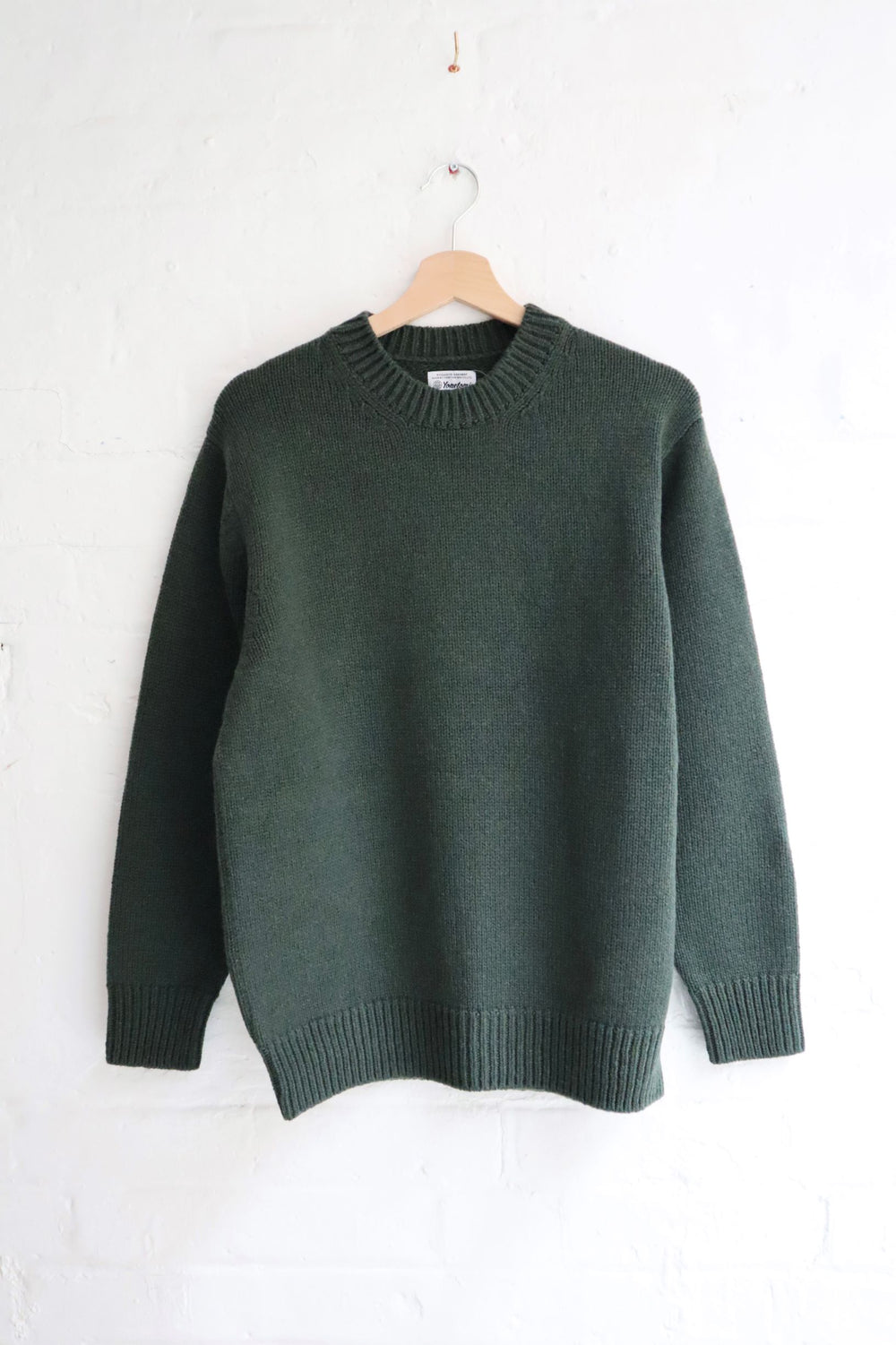 Yonetomi - Lambswool Knit Pullover, Dark Green