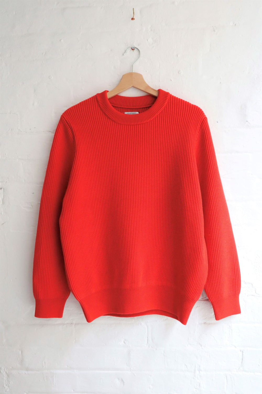 Yonetomi - Fine Wool Rib Knit Pullover, Orange