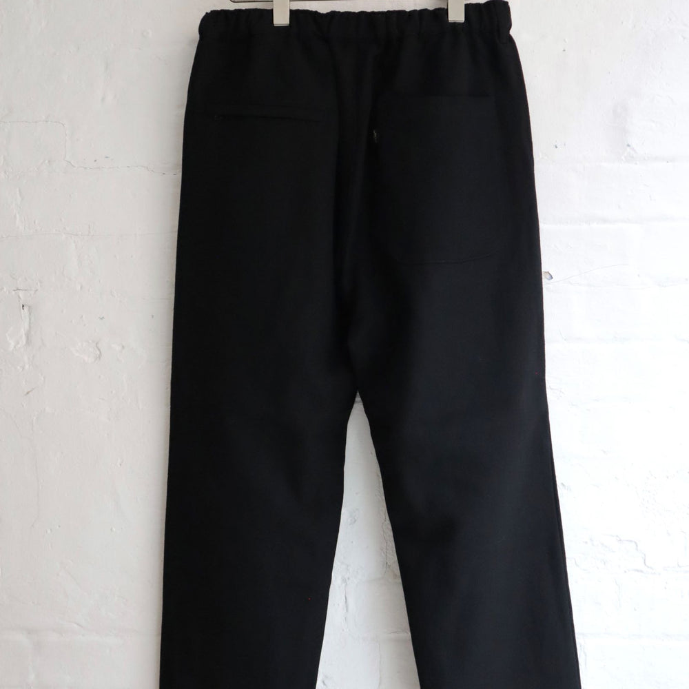 SUNNYSIDERS_FUJITO_Fujito X Noun Belt Less Trouser, Black Wool_Trousers