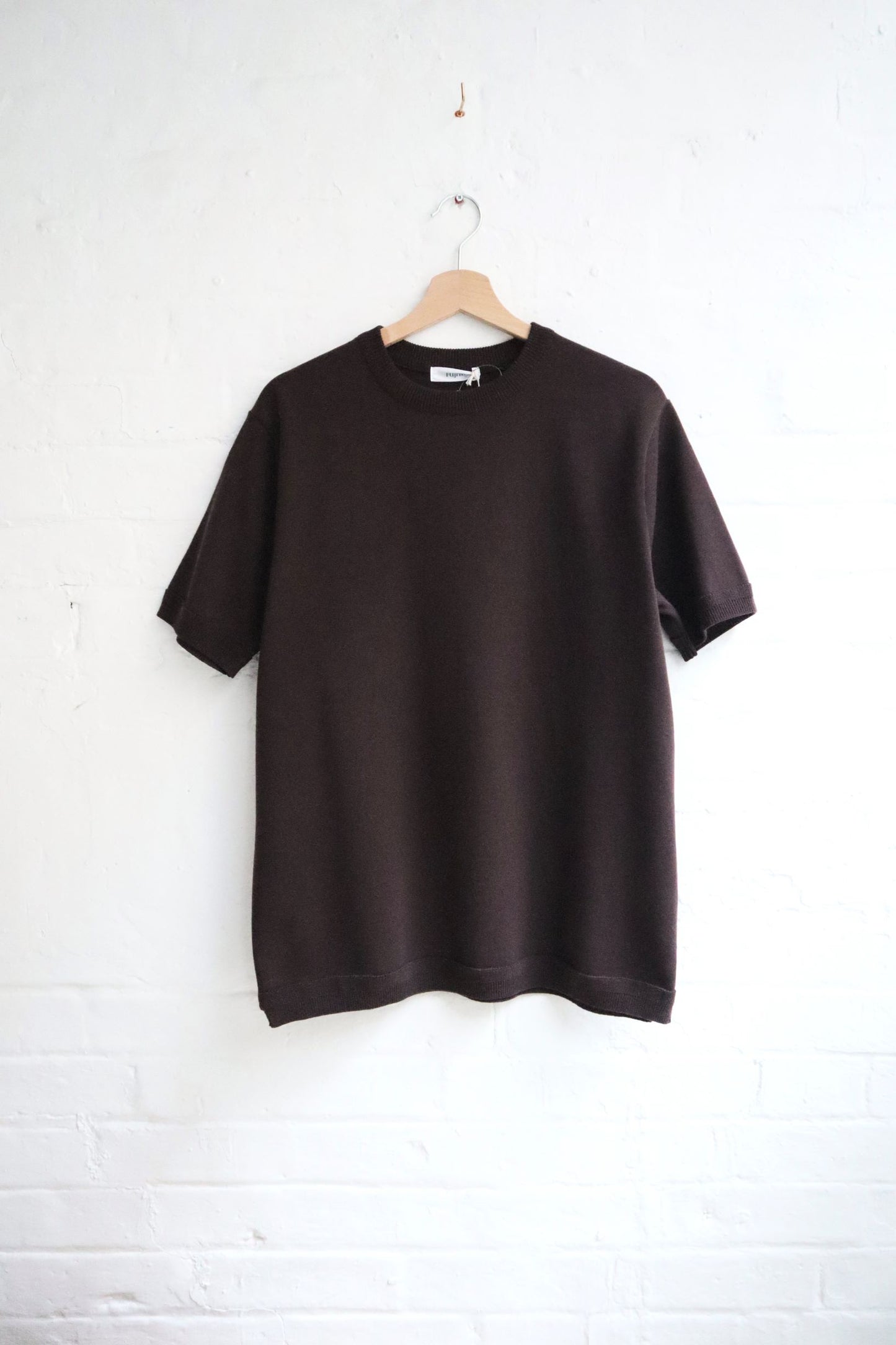 Fujito - Knit T-Shirt, Dark Brown