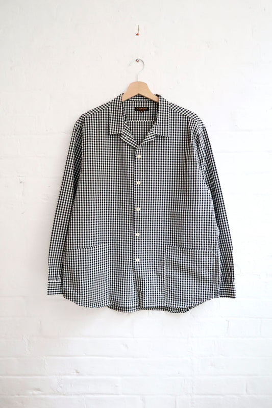 *A Vontade - Apron Shirt, Black Gingham