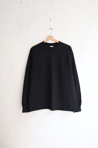 SUNNYSIDERS_YONETOMI_Yonetomi - New Basic Long Sleeve T-Shirt, Black_T-Shirts