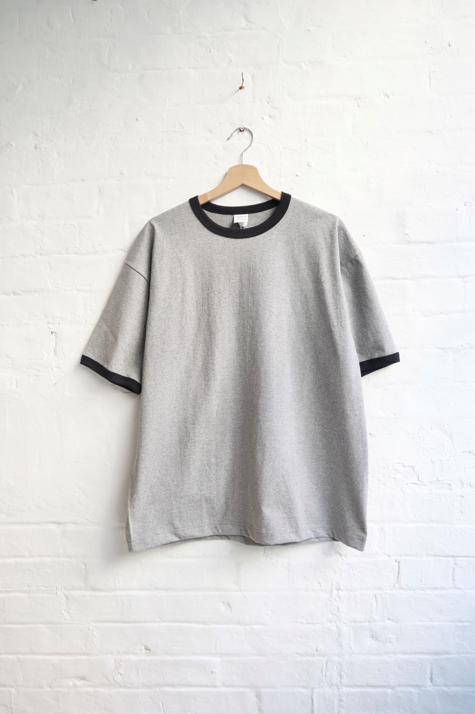 SUNNYSIDERS_*A VONTADE_*A Vontade - Ringer T-Shirt, Grey Marl / Navy_T-Shirts