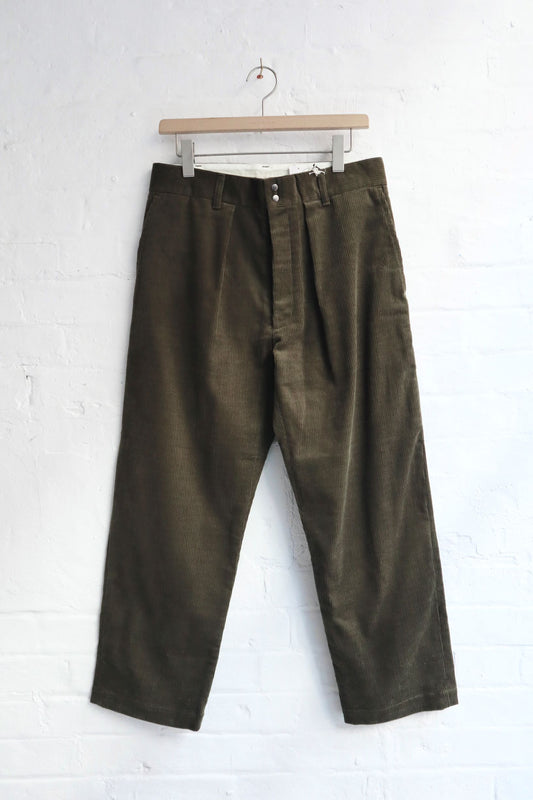 Fujito - Wide Slacks, Olive Green