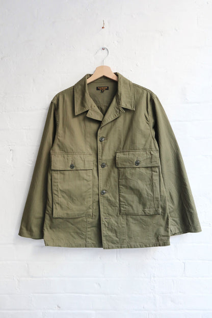 *A Vontade - Naval Utility Jacket, Olive Herringbone
