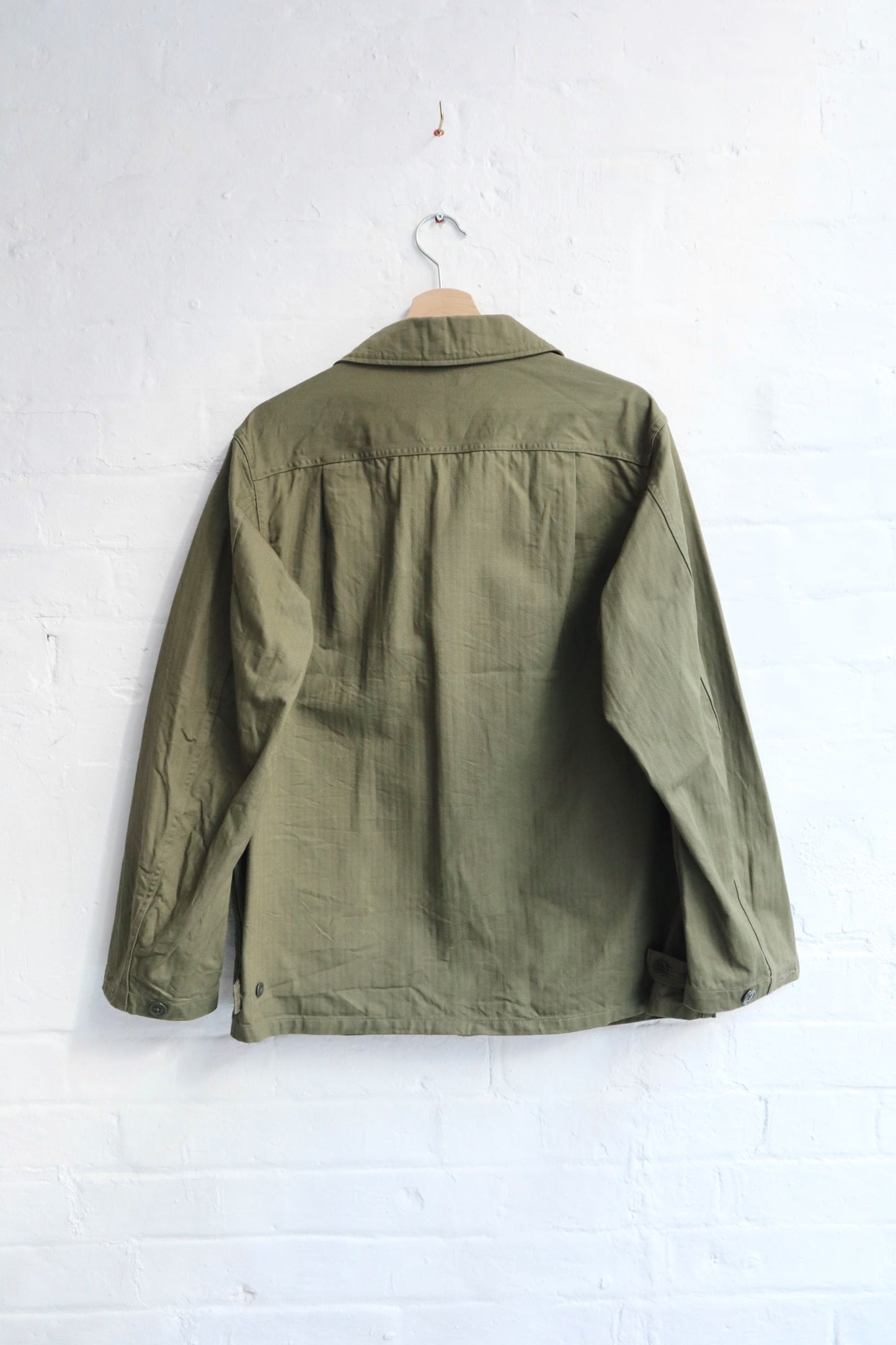 *A Vontade - Naval Utility Jacket, Olive Herringbone