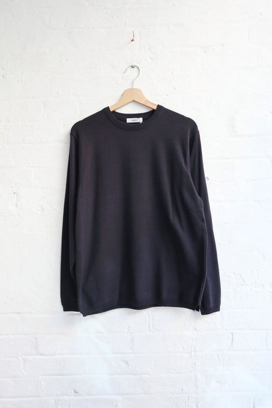 Fujito - Cotton Knit Long Sleev, Charcoal