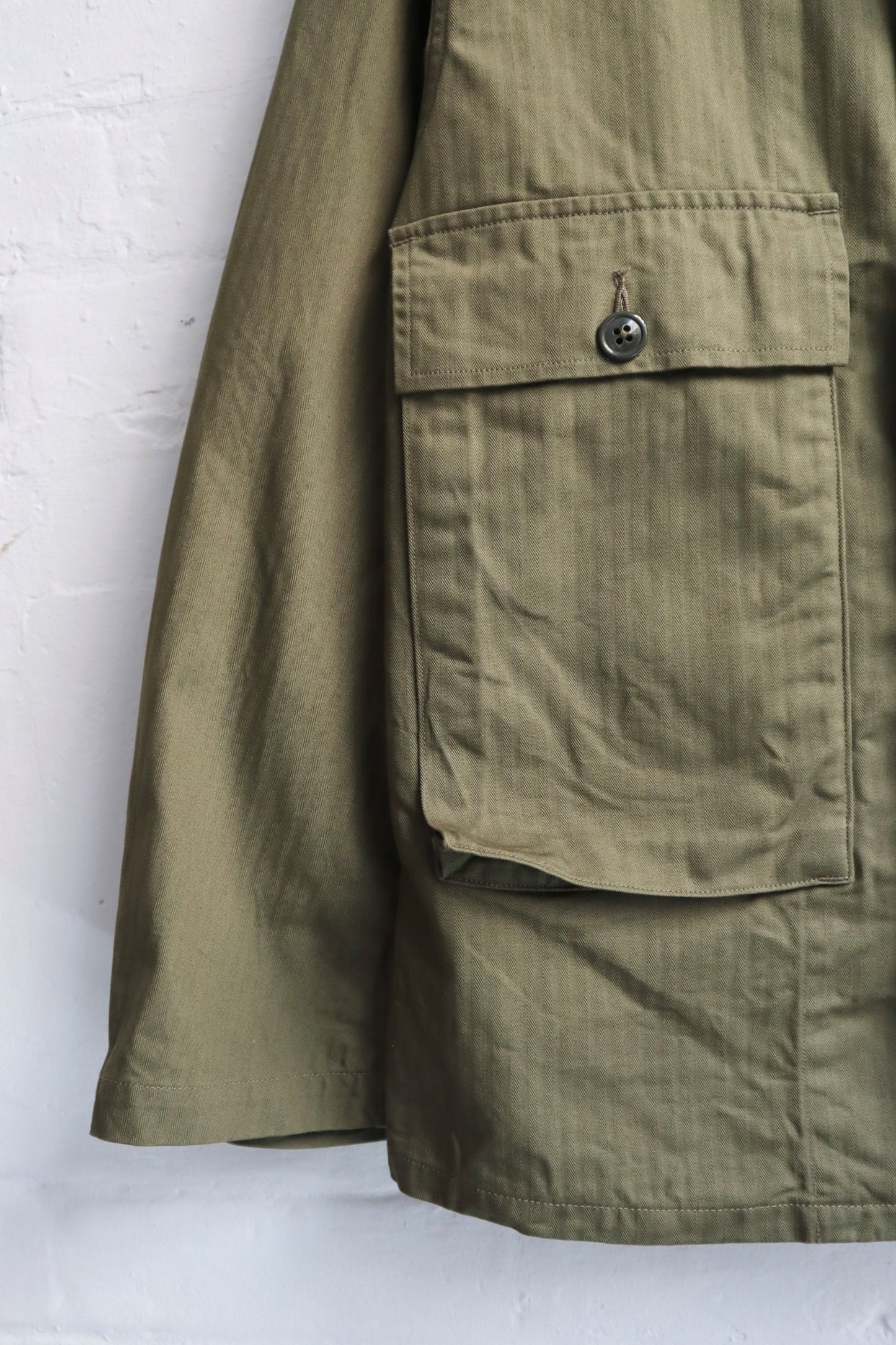 *A Vontade - Naval Utility Jacket, Olive Herringbone