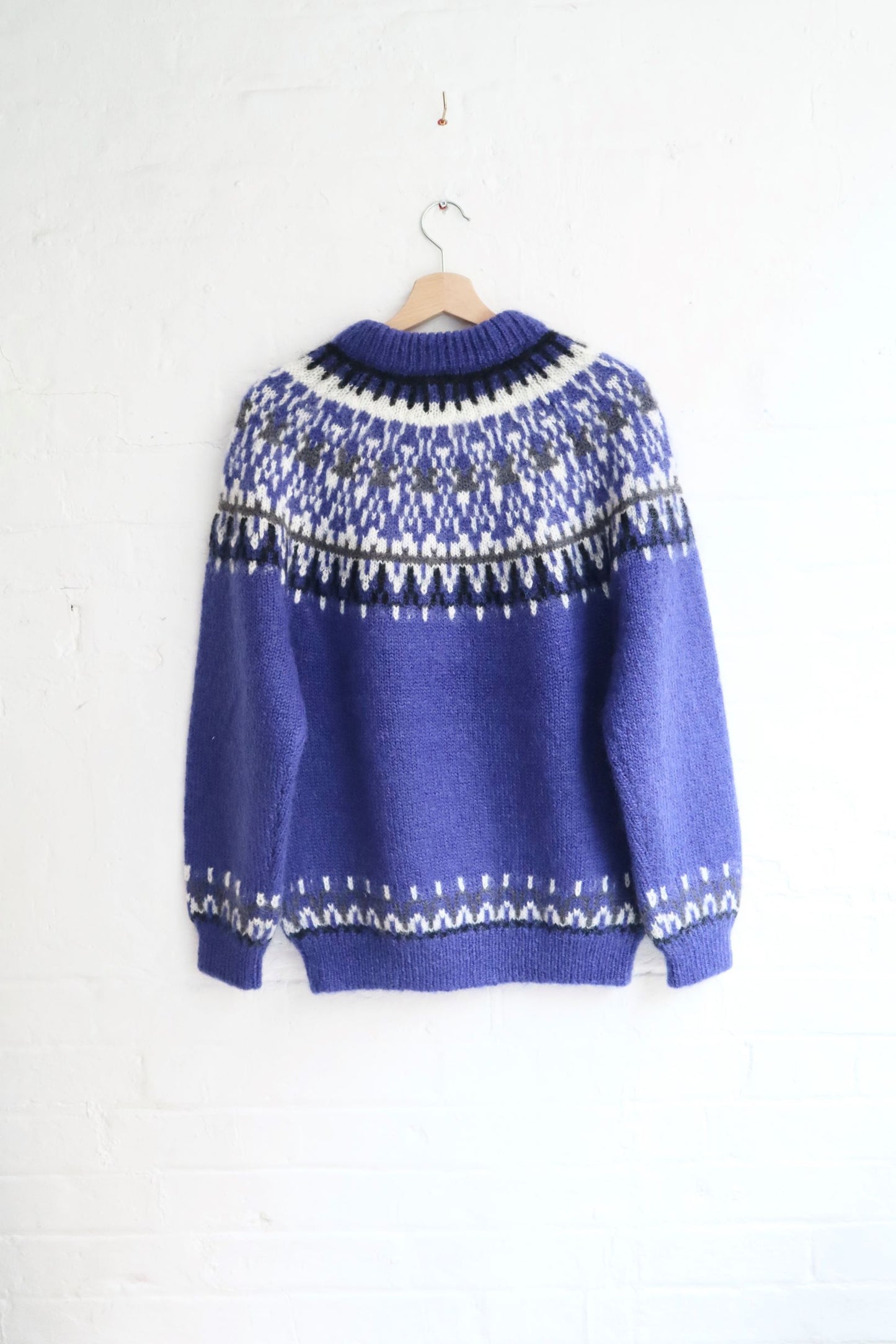 Yonetomi - Mohair Fairisle Jumper, Purple