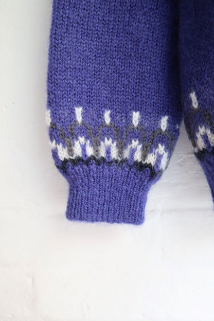 Yonetomi - Mohair Fairisle Jumper, Purple
